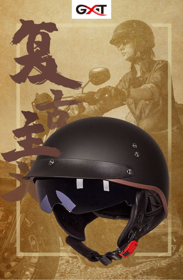 Retro Vintage Moto Helmet - Image 2