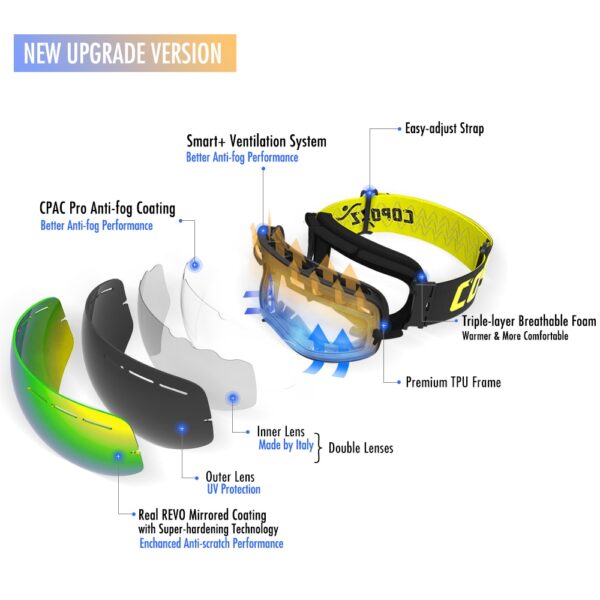 Unisex Anti-Fog Ski Goggles - Image 4