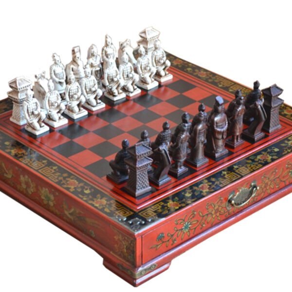 Classic Chinese Warriors Wooden Chessboard