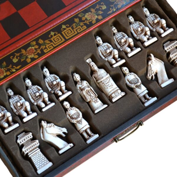 Classic Chinese Warriors Wooden Chessboard - Image 5