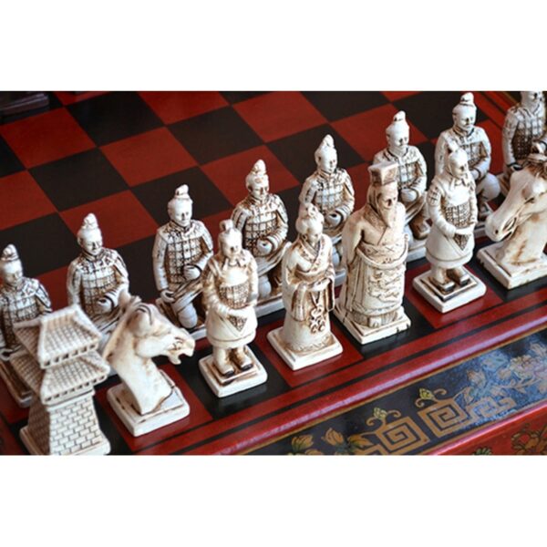 Classic Chinese Warriors Wooden Chessboard - Image 7