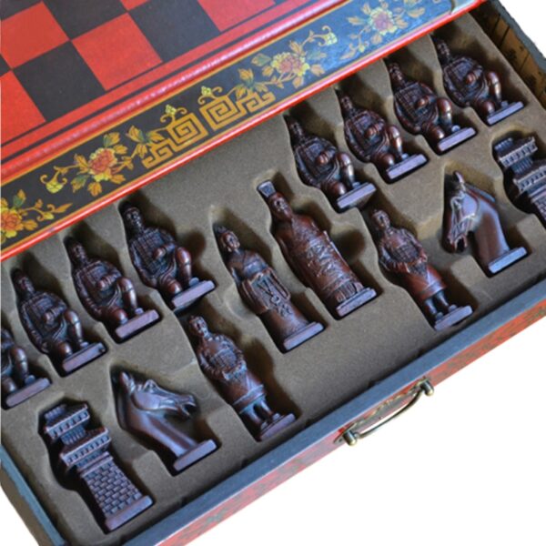 Classic Chinese Warriors Wooden Chessboard - Image 6