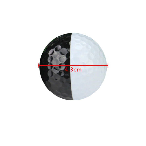 Black and White Rubber Two Layers Golf Balls 10 pcs Set - Image 6