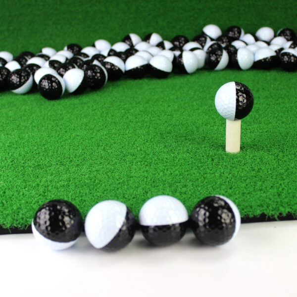 Black and White Rubber Two Layers Golf Balls 10 pcs Set - Image 4