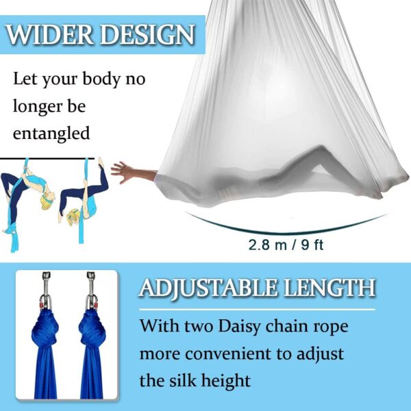 Solid Color Yoga Flying Hammock - Image 3