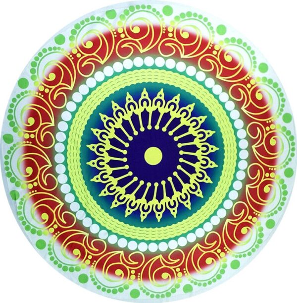 Chiffon Round Yoga Mat Blanket in Boho Style - Image 6