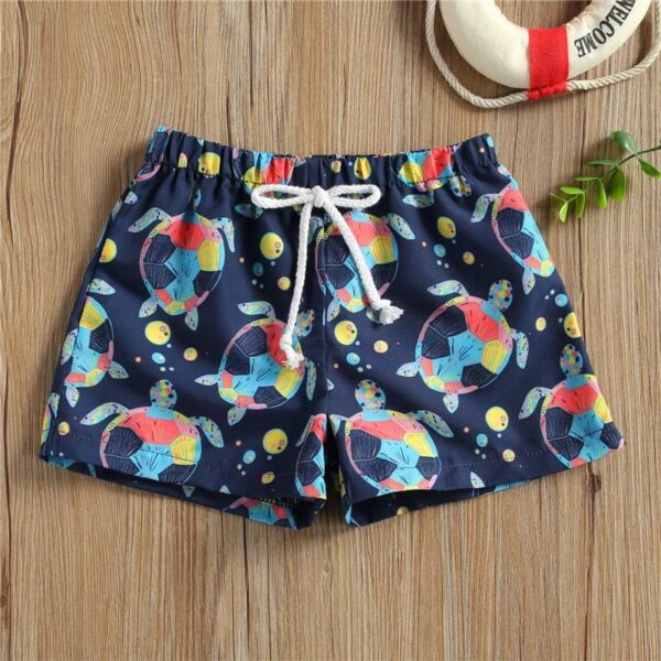 Cartoon Animal Printed  Boy's Swimming Trunks - Image 4