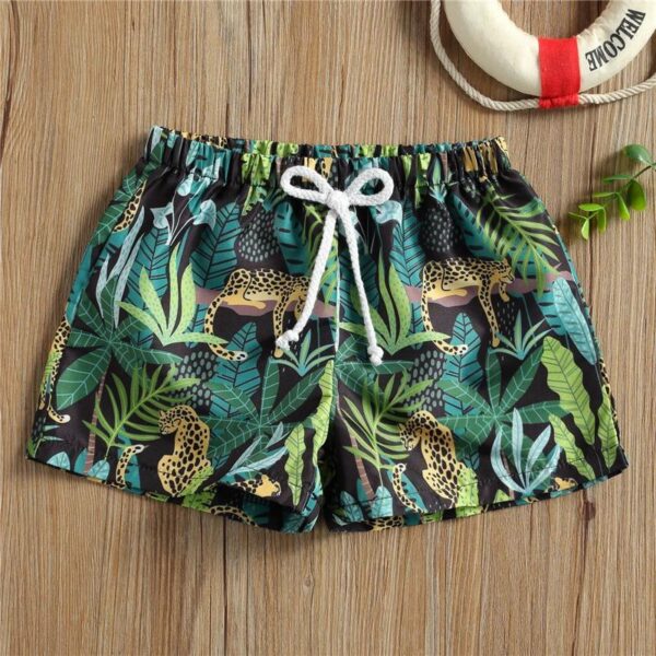 Cartoon Animal Printed  Boy's Swimming Trunks - Image 5