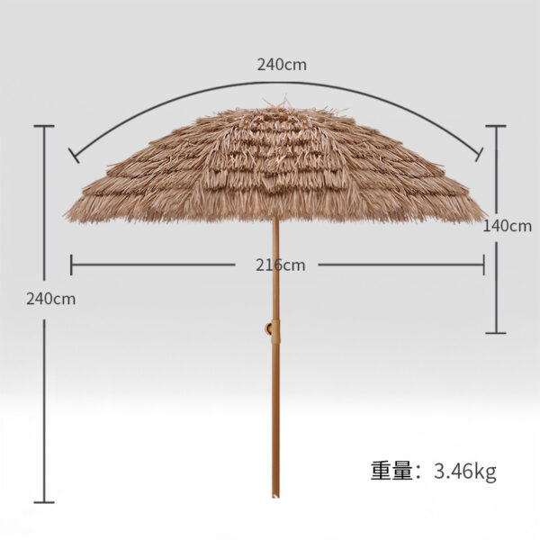 Outdoor Grass Sunshade Umbrella - Image 5