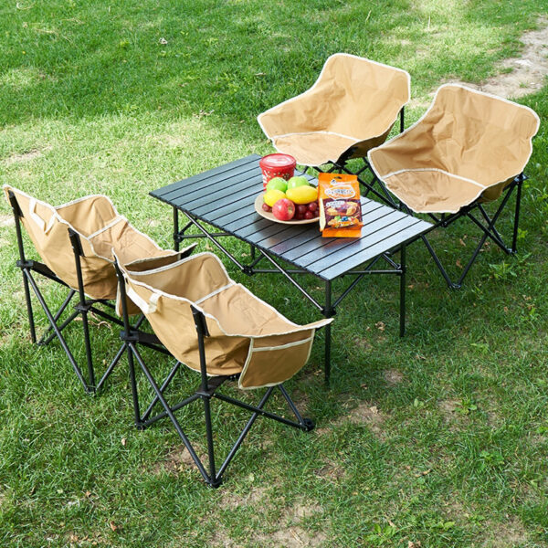 Outdoor folding chair, camping picnic moon chair - Image 3