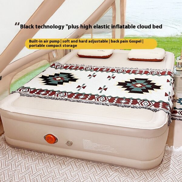 Double portable outdoor inflatable mattress