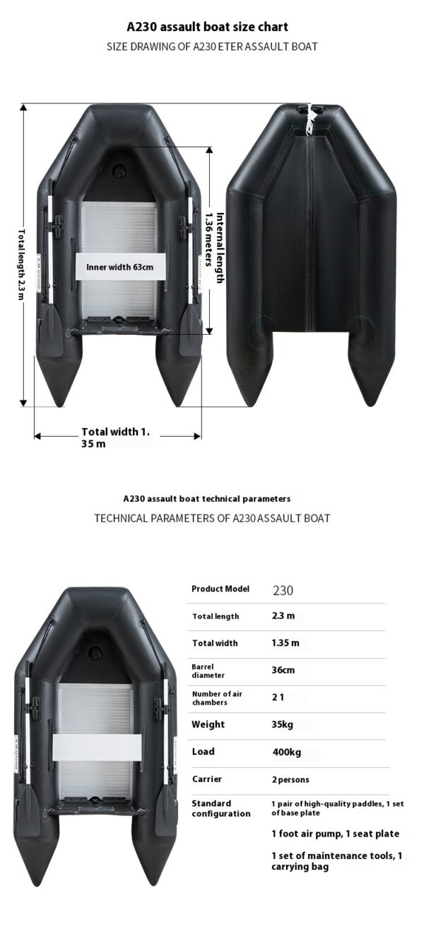 Thickened Inflatable Fishing Boat Rubber Boat - Image 3