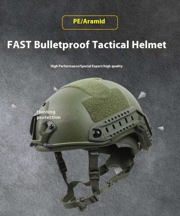 FAST bulletproof helmet NIJ IIIA.44GA2 grade PE material. Suspended breathable lining helmet