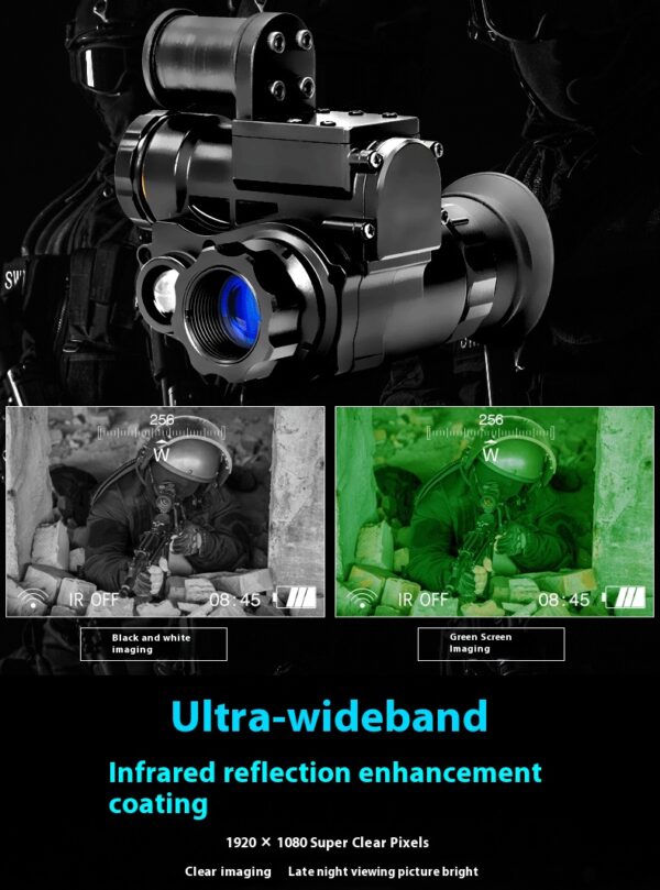 Head mounted digital night vision device NVG10 infrared Bluetooth 3x magnifying night vision device telescope - Image 3