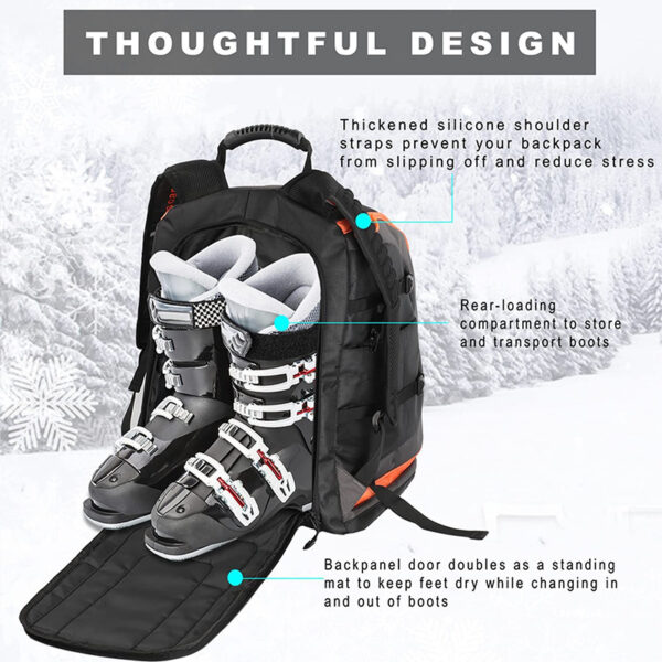 Waterproof large capacity ski boot backpack - Image 3