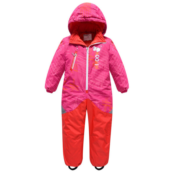 Children's one-piece warm and breathable ski suit