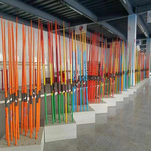 Athletics Federation certified aviation aluminum alloy competition javelin track and field equipment, rainbow javelin meter level for sports events