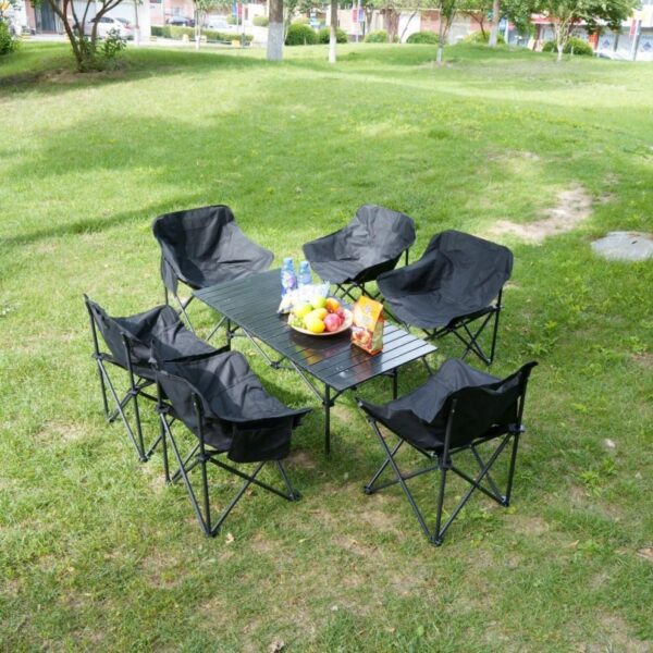 Outdoor folding chair, camping picnic moon chair - Image 5