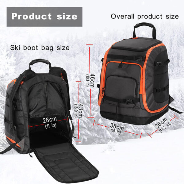 Waterproof large capacity ski boot backpack - Image 4