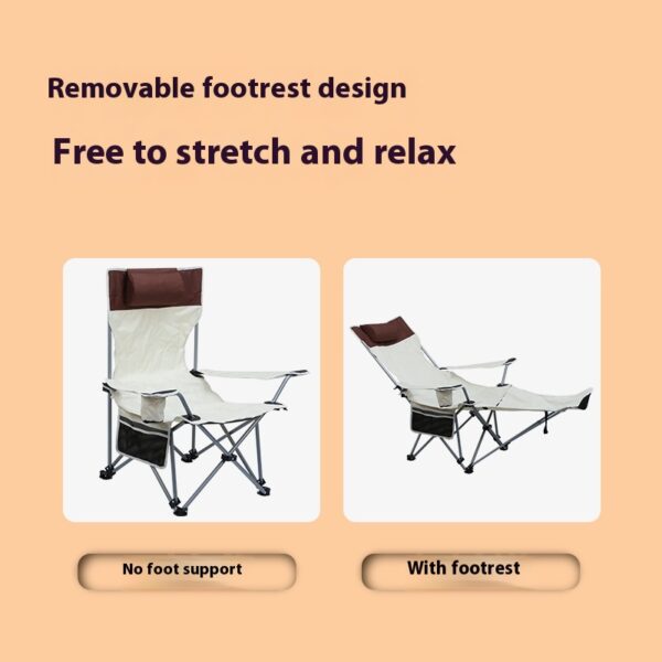 Outdoor adjustable chair for both sitting& lying - Image 4