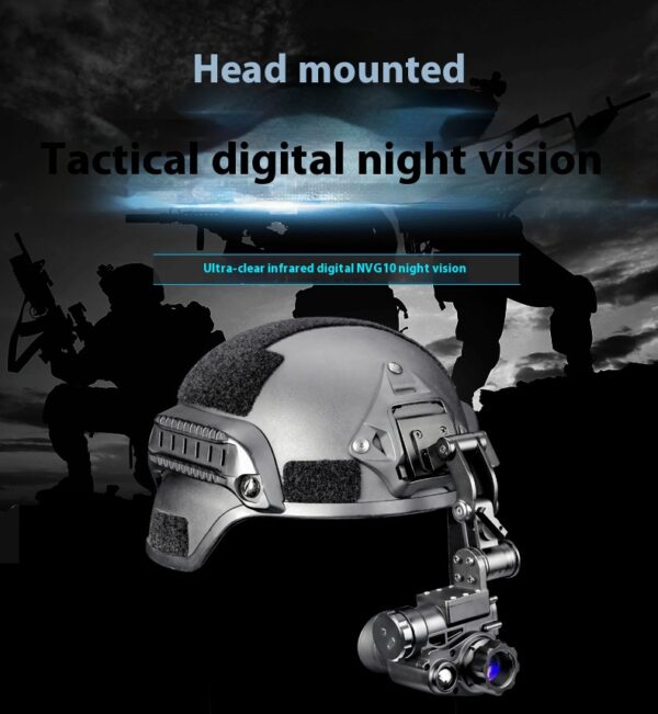 Head mounted digital night vision device NVG10 infrared Bluetooth 3x magnifying night vision device telescope