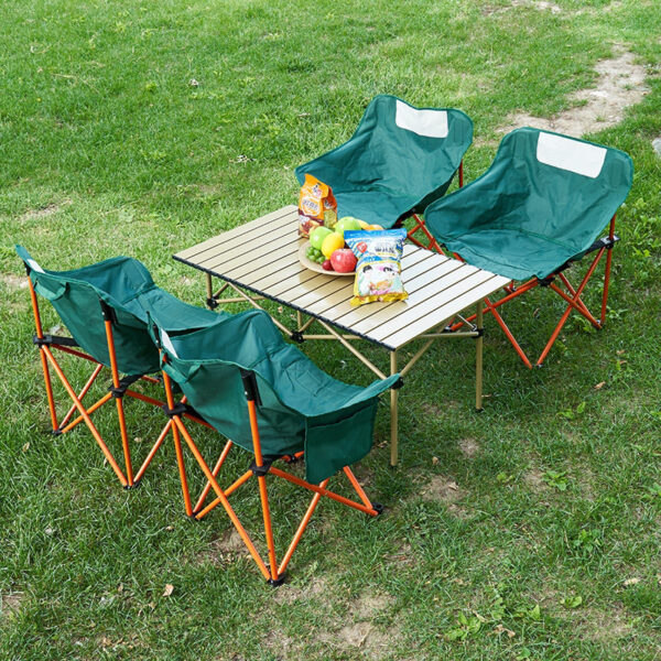 Outdoor folding chair, camping picnic moon chair - Image 2