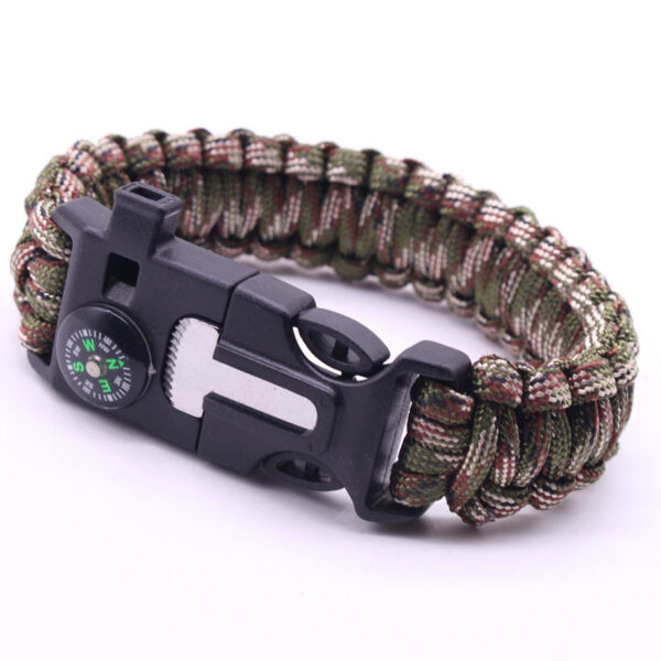 Outdoor survival wristband, umbrella rope wristband, special forces soldier multifunctional woven lifebuoy rope, outdoor survival equipment - Image 4