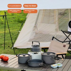 Outdoor cookware camping three piece set