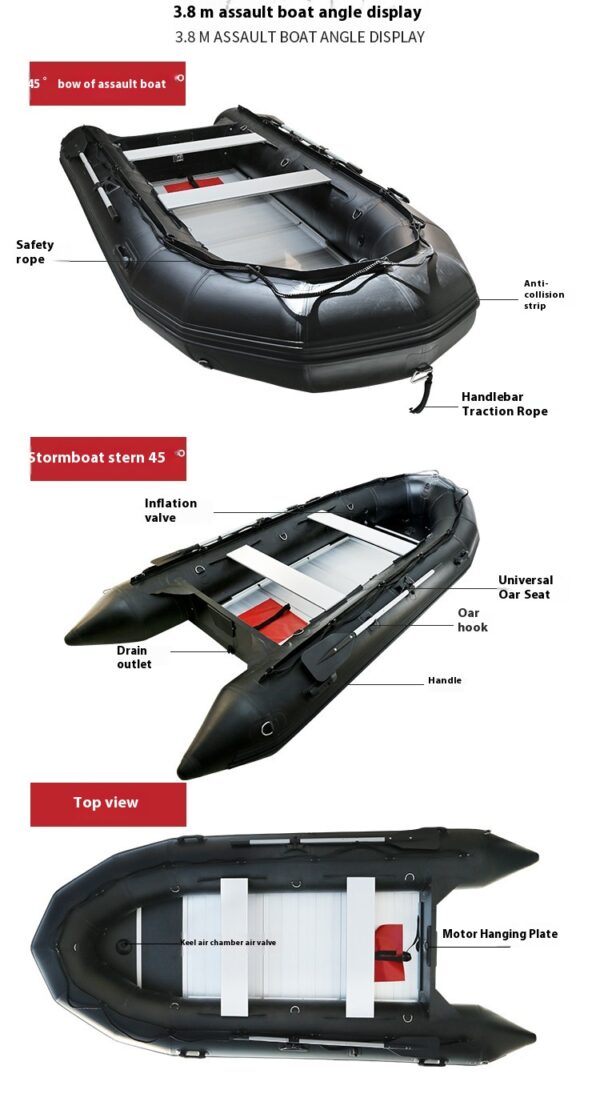 Thickened Inflatable Fishing Boat Rubber Boat - Image 2