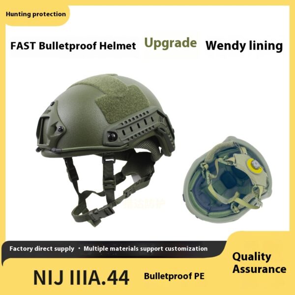 FAST bulletproof helmet NIJ IIIA.44GA2 grade PE material. Suspended breathable lining helmet - Image 7