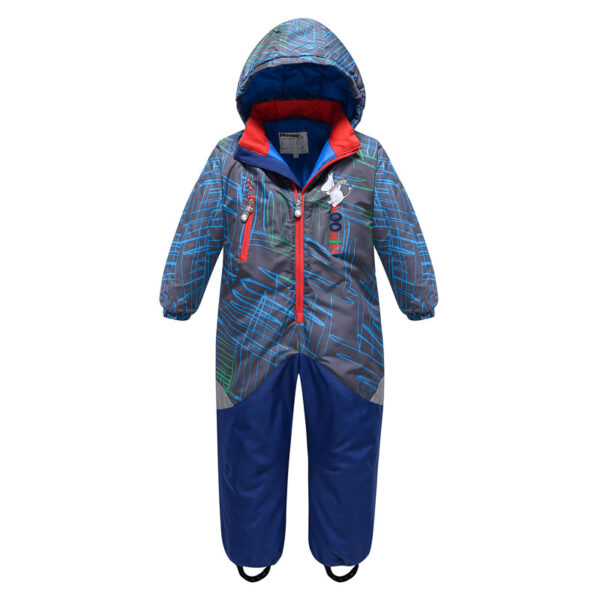 Children's one-piece warm and breathable ski suit - Image 2