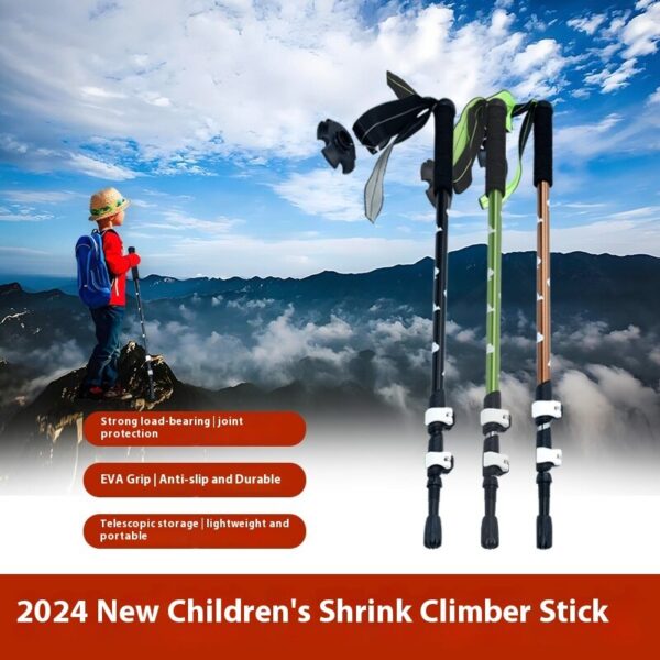 Children's folding aluminum alloy hiking poles