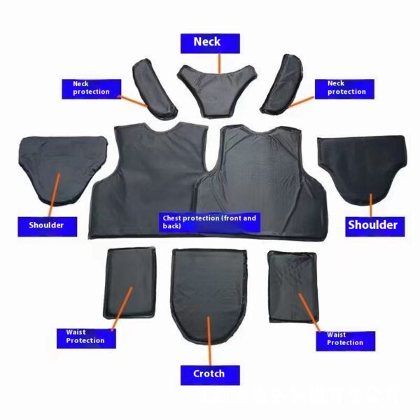 Full protection bulletproof vest GA Level 2 and 3 laser quick release PE/aramid 3A. 44 CP tactical vest - Image 6